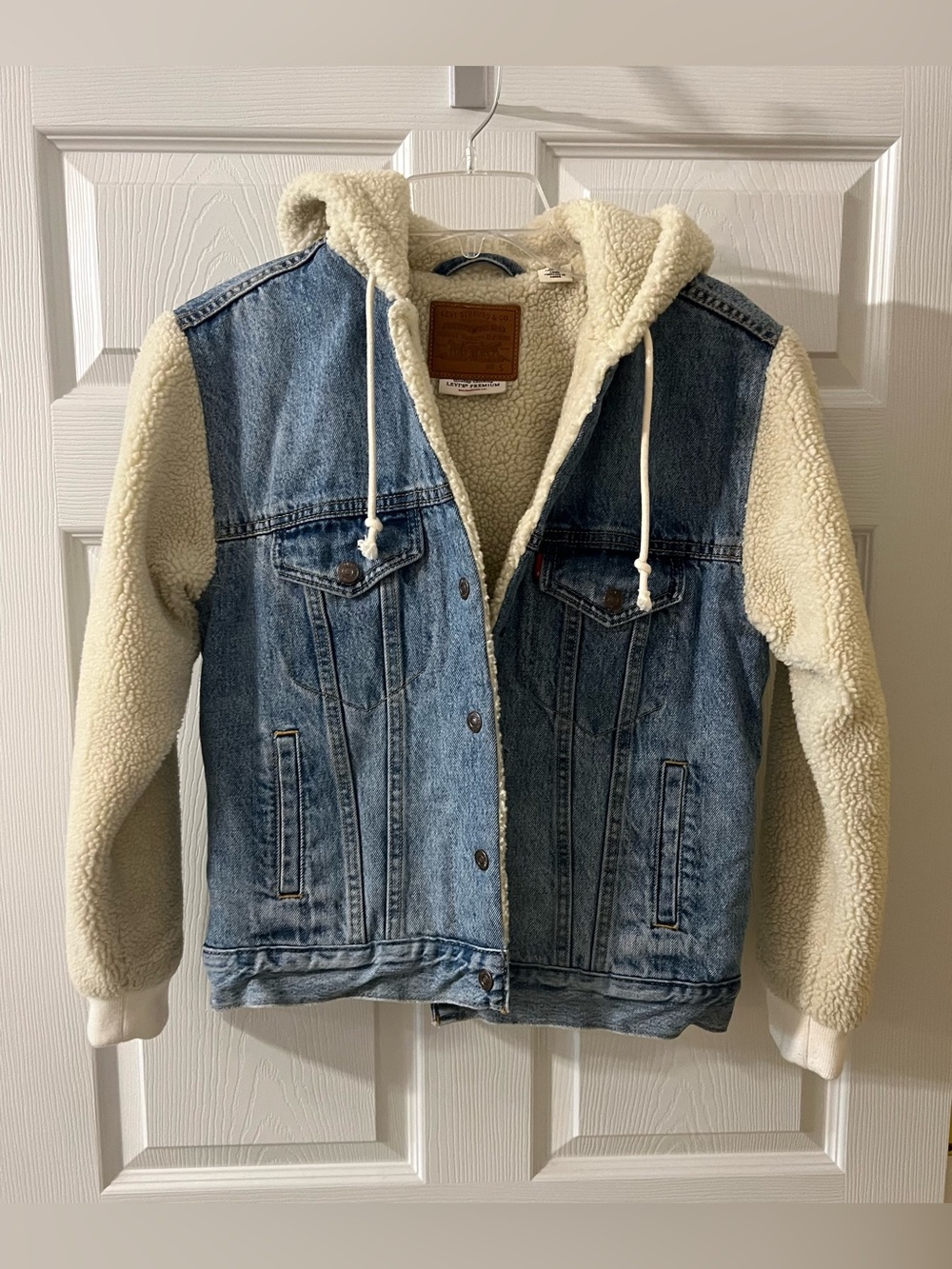 Levi's Denim Hooded Sherpa Jacket